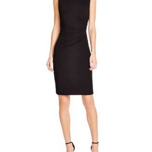 Theory Jorainna Ruched Black Sheath Dress Petite!